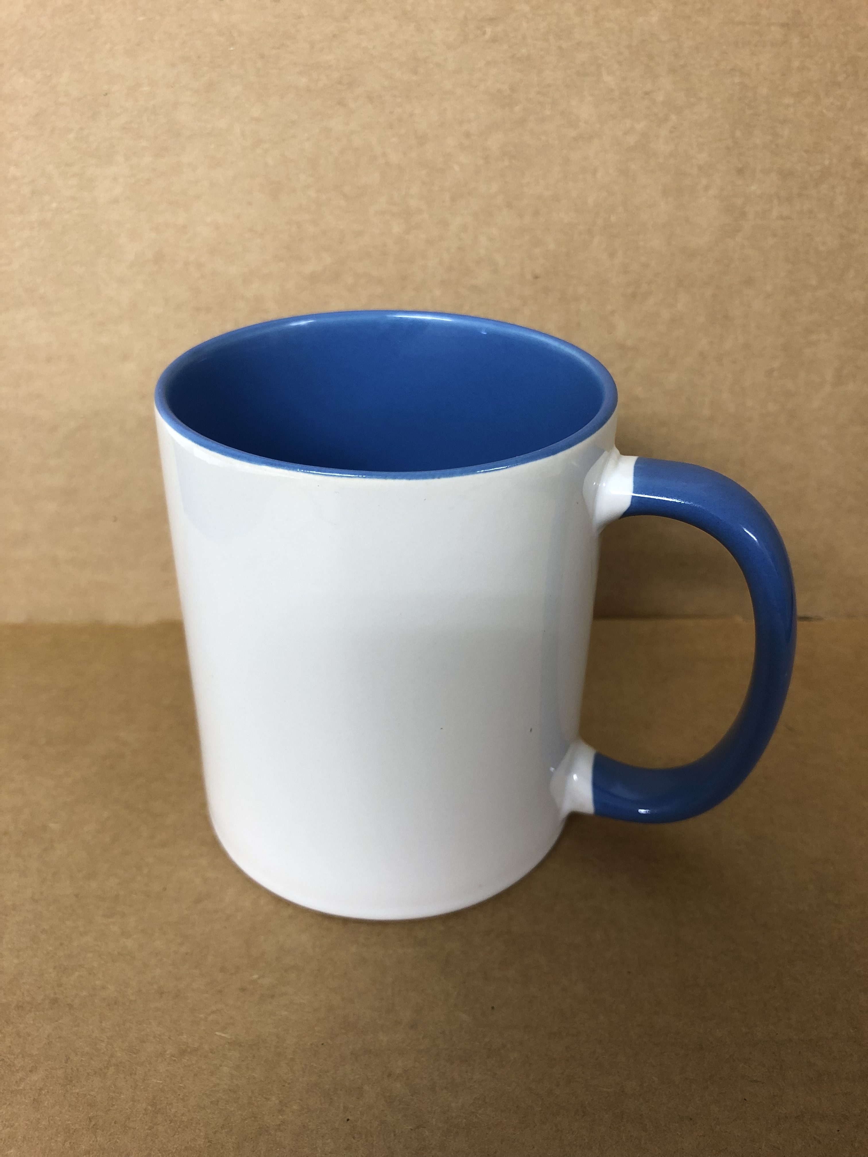 11 oz Ceramic inner color  Sublimation Mug  Mid Blue 