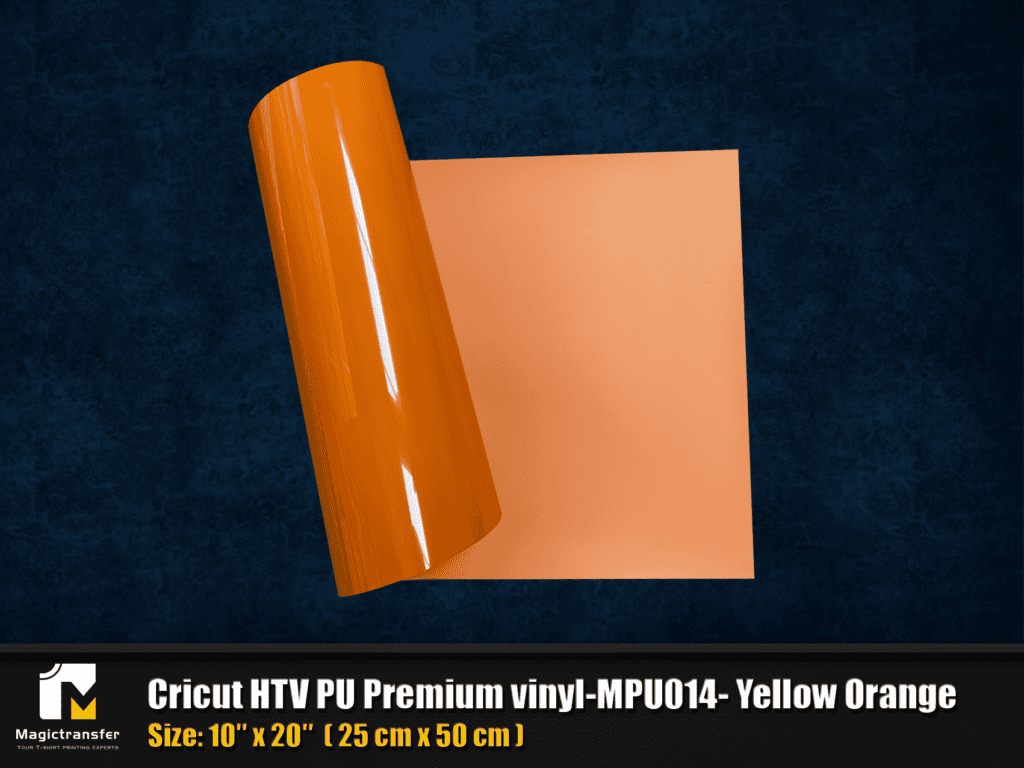 Cricut Htv Pu Premium Vinyl Mpu014 Yellow Orange Size10 X 20 25