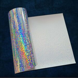 Craft Machine HTV PU Premium vinyl-MM042- Metallic Silver Pattern - Size10" x 20" (25 cm x 50 cm)