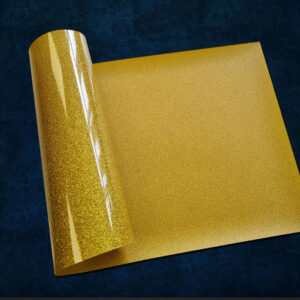 Craft Machine HTV Glitter vinyl-MGL082- Gold - Size10" x 20" (25 cm x 50 cm)