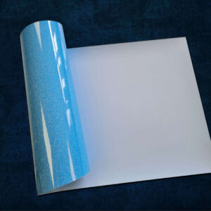 Craft Machine HTV Glitter vinyl-MGL095- NeonBlue - Size10" x 20" (25 cm x 50 cm)