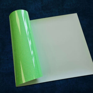 Craft Machine HTV Glitter vinyl-MGL094- NeonGreen - Size10" x 20" (25 cm x 50 cm)