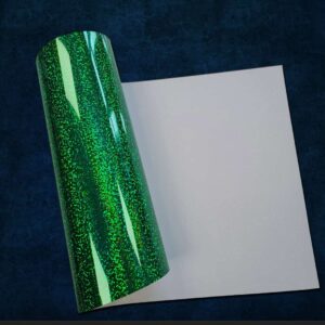 Craft Machine HTV Hologram vinyl-MHO066- Green - Size10" x 20" (25 cm x 50 cm)