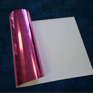Craft Machine HTV - Mirrored Chrome T-shirt vinyl -MMC046- Mirrored Pink - Size10" x 20" (25 cm x 50 cm)