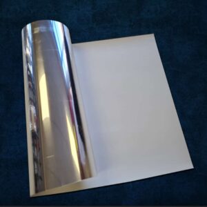 Craft Machine HTV - Mirrored Chrome T-shirt vinyl -MMC051- Mirrored Silver- Size10" x 20" (25 cm x 50 cm)