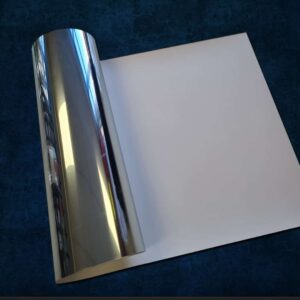 Craft Machine HTV - Mirrored Chrome T-shirt vinyl -MMC058- Mirrored Grey- Size10" x 20" (25 cm x 50 cm)