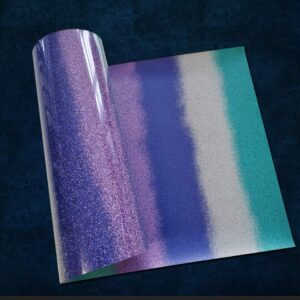Craft Machine HTV Glitter vinyl- Glitter Rainbow Purple - Size10" x 20" (25 cm x 50 cm)