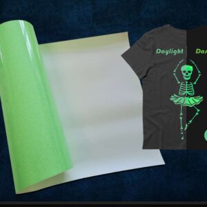 Craft Machine HTV Glitter vinyl- Glow in the dark-MGGD216-Glitter Green - Size10" x 20" (25 cm x 50 cm)